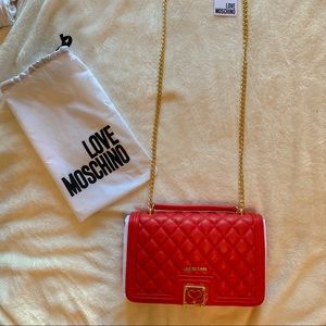 LOVE MOSCHINO Borsa Quilted Shoulder Bag / RED❣️